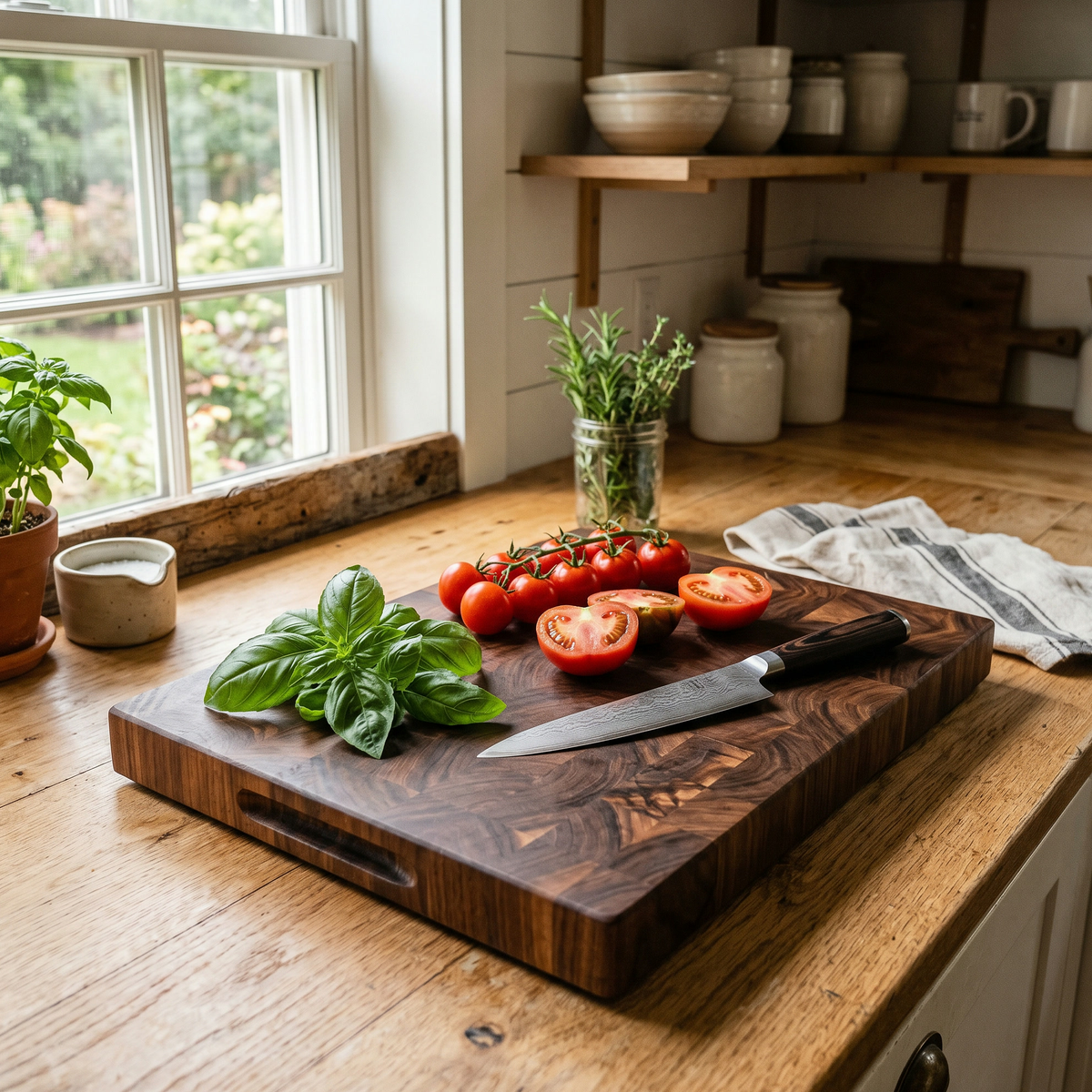 End-Grain Walnut Cutting Board — 18 x 12 x 1.5"