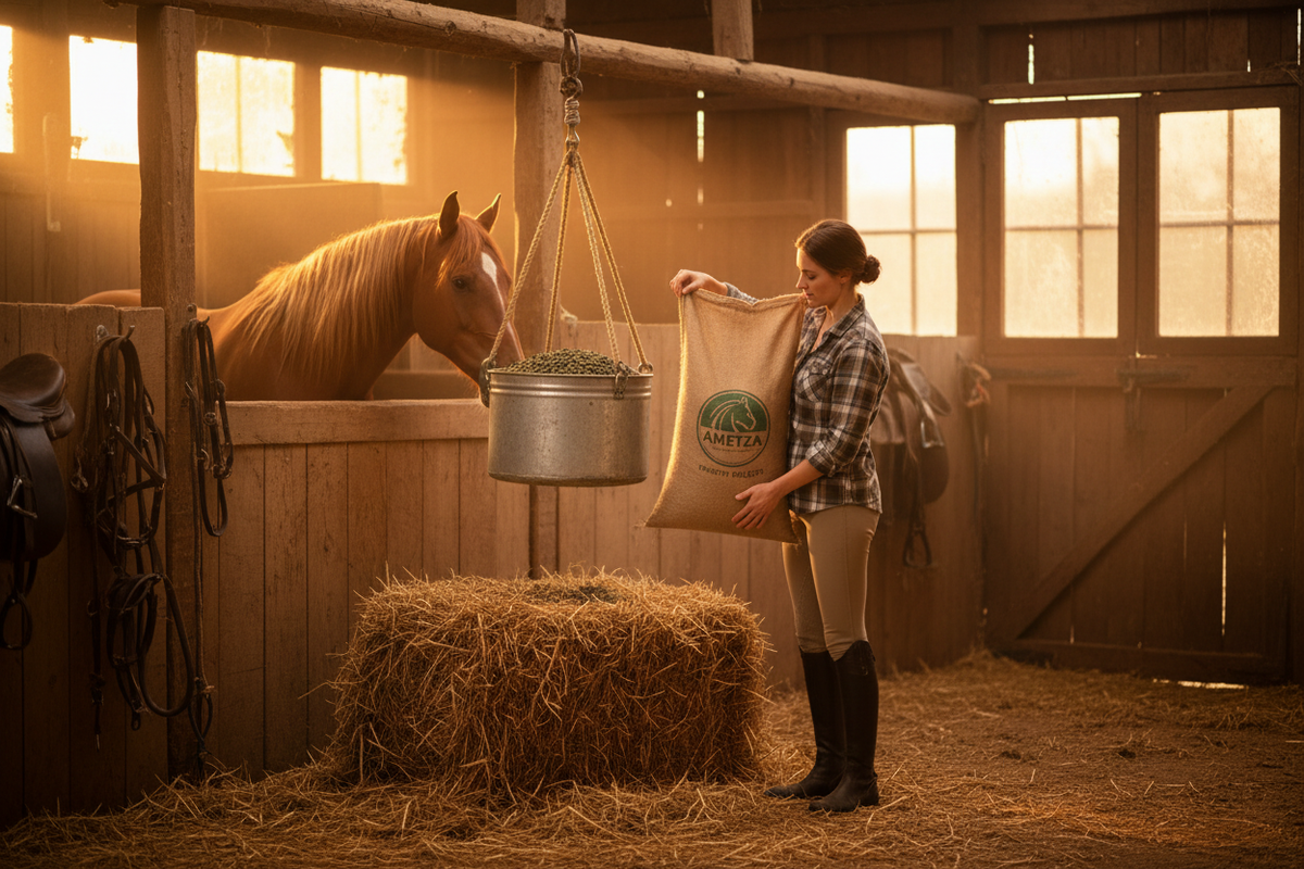 Ametza Timothy Hay Blend Pellets — 50 lb Sack for Horses & Livestock
