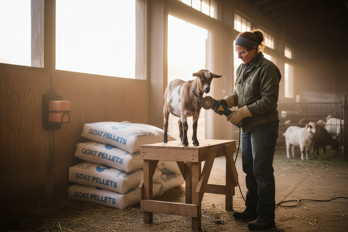 Ametza Goat Dairy Starter Kit — 100 lb Pellets, Minerals & Hoof Trimmer