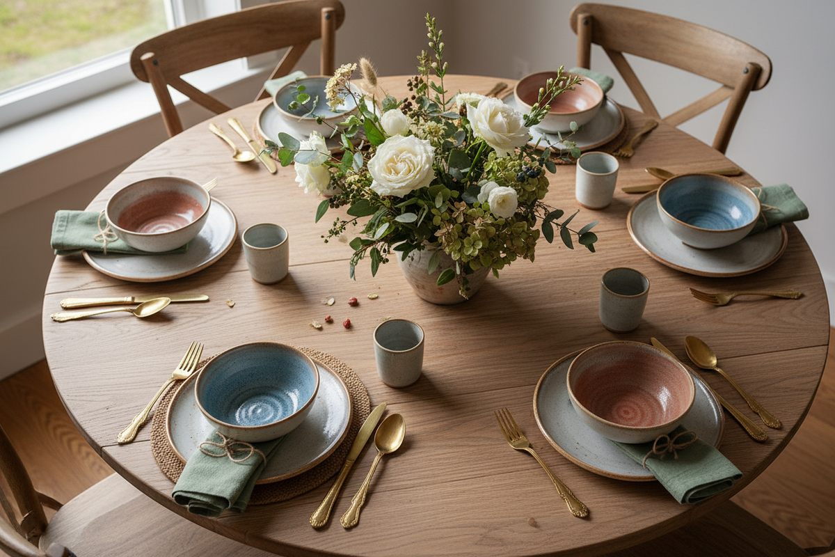 The Heritage Dinnerware Collection – Handcrafted Stoneware, 16-Piece Set